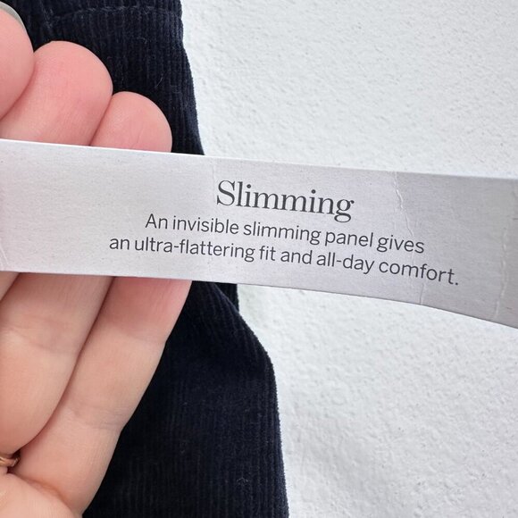 Talbots Navy High Rise Corduroy Jegging NWT Size 22W Casual Fall Cozy - Picture 8 of 9